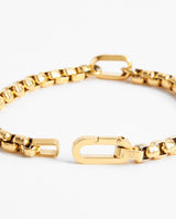 6mm Double Clasp Detail Bracelet - Gold