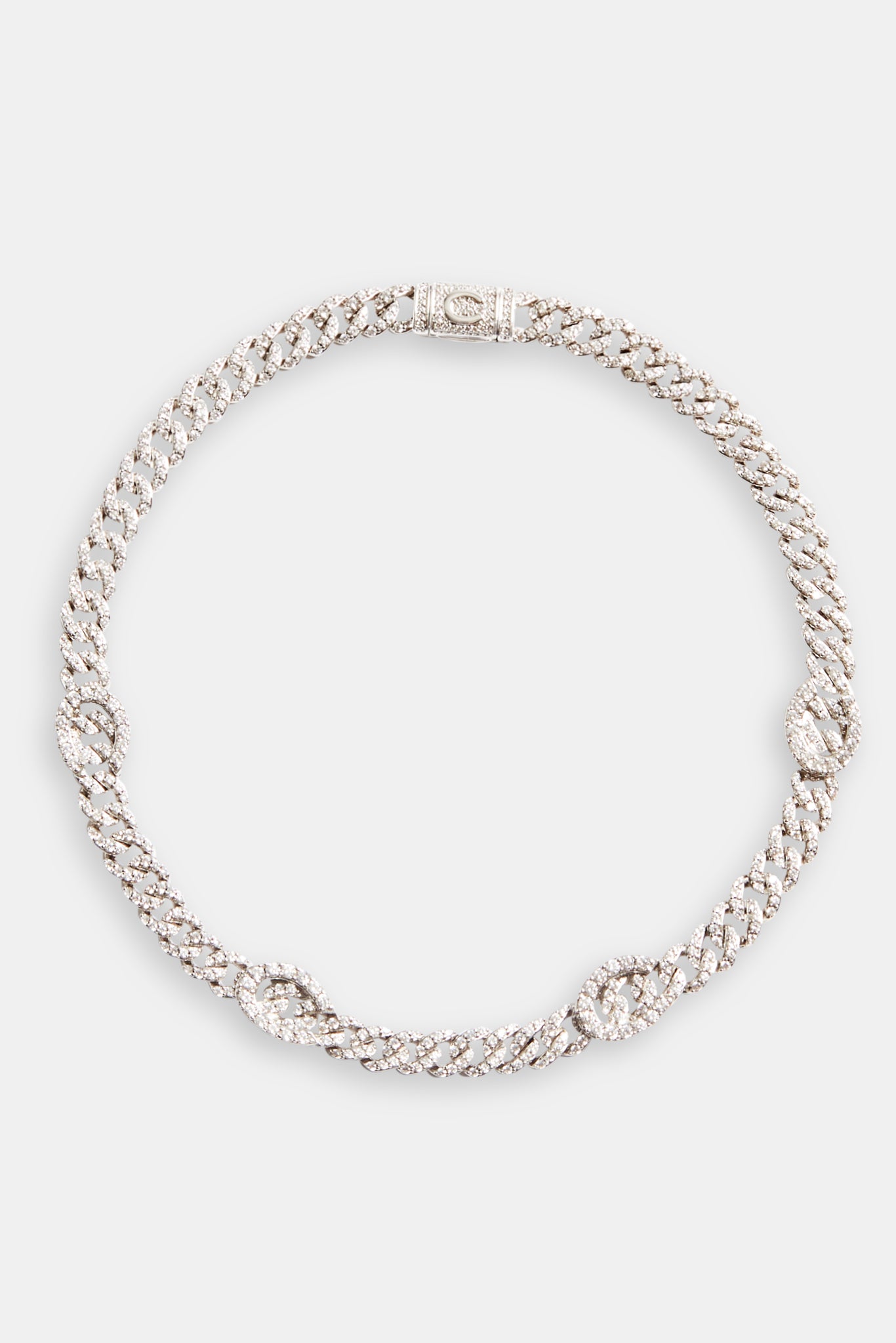 8mm Iced CZ C Repeat Choker