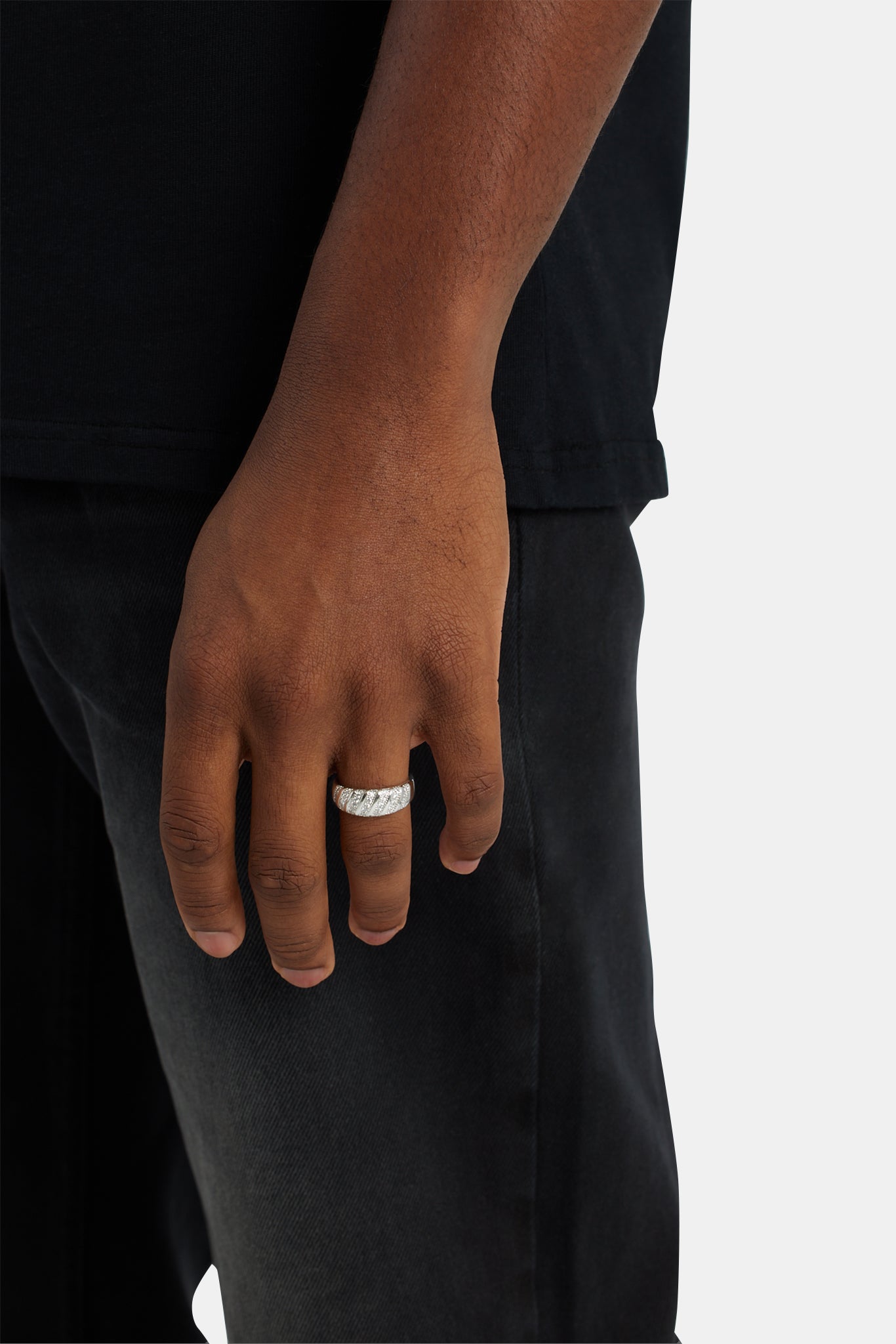 8 mm Iced CZ Mix Bandring 