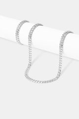 8mm Miami Cuban Chain & Necklace - White