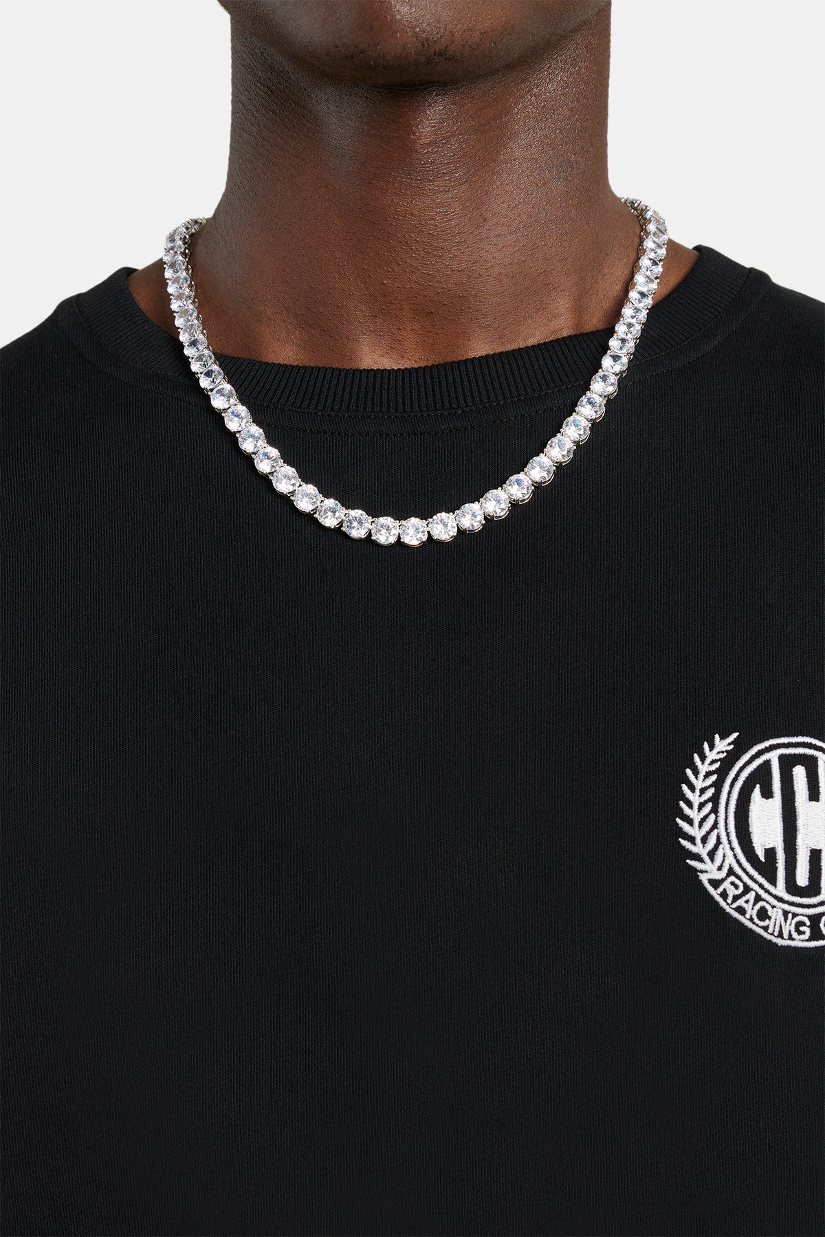 8mm Tennis Chain White Gold Mens Chains Shop Tennis Chains