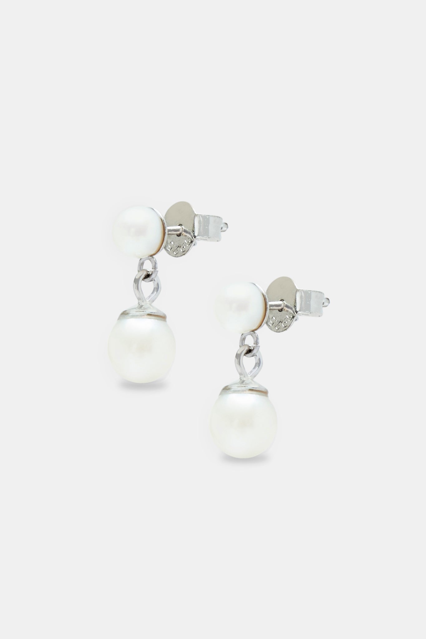 9ct Gold Freshwater Pearl 6mm Drop Earrings In White - Foto 14