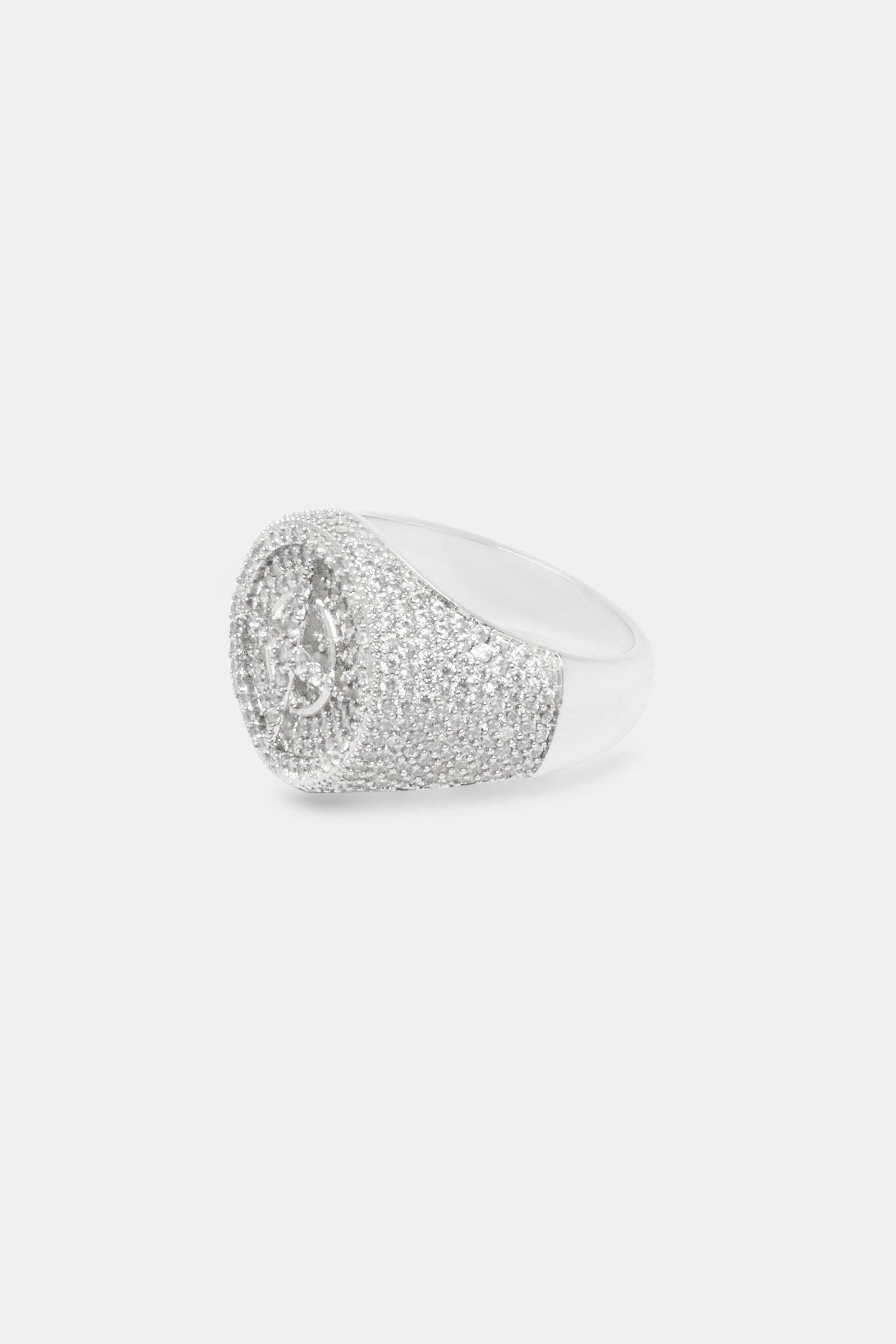925 Iced Compass Signet Ring | Mens Rings | Shop Signet Rings at ...