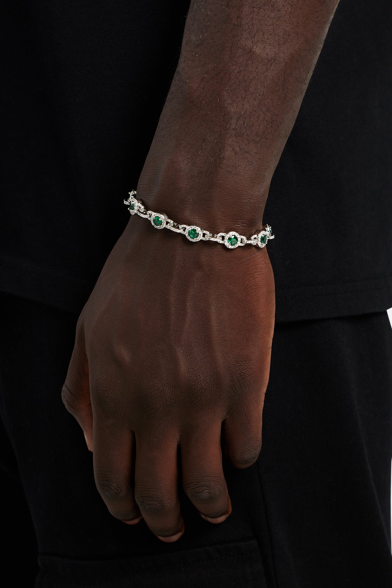 9 mm grünes Mittelgliedarmband