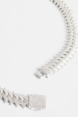 Iced Micro Pave Spike Kette