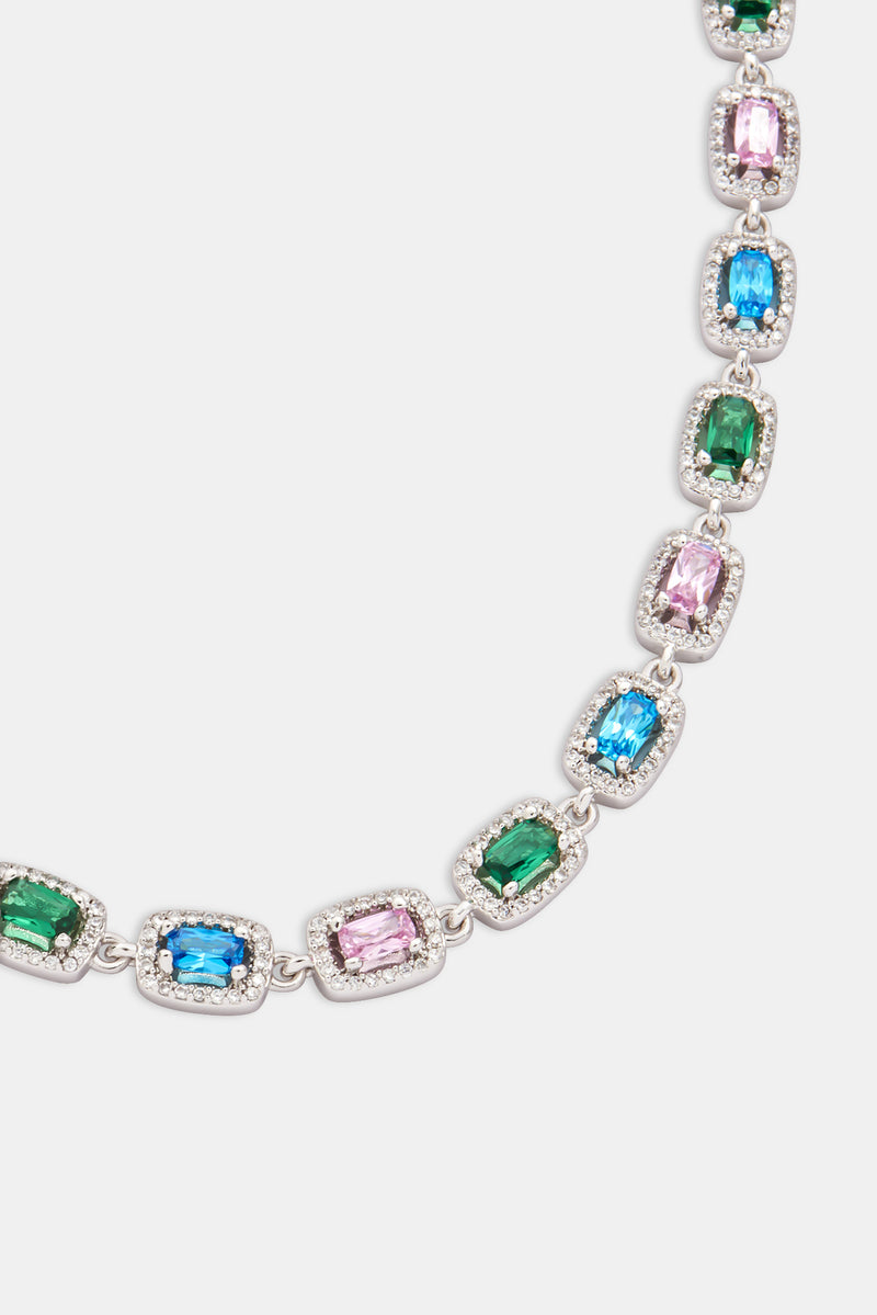 Allway Tennis-Halskette mit farbiger Lünette