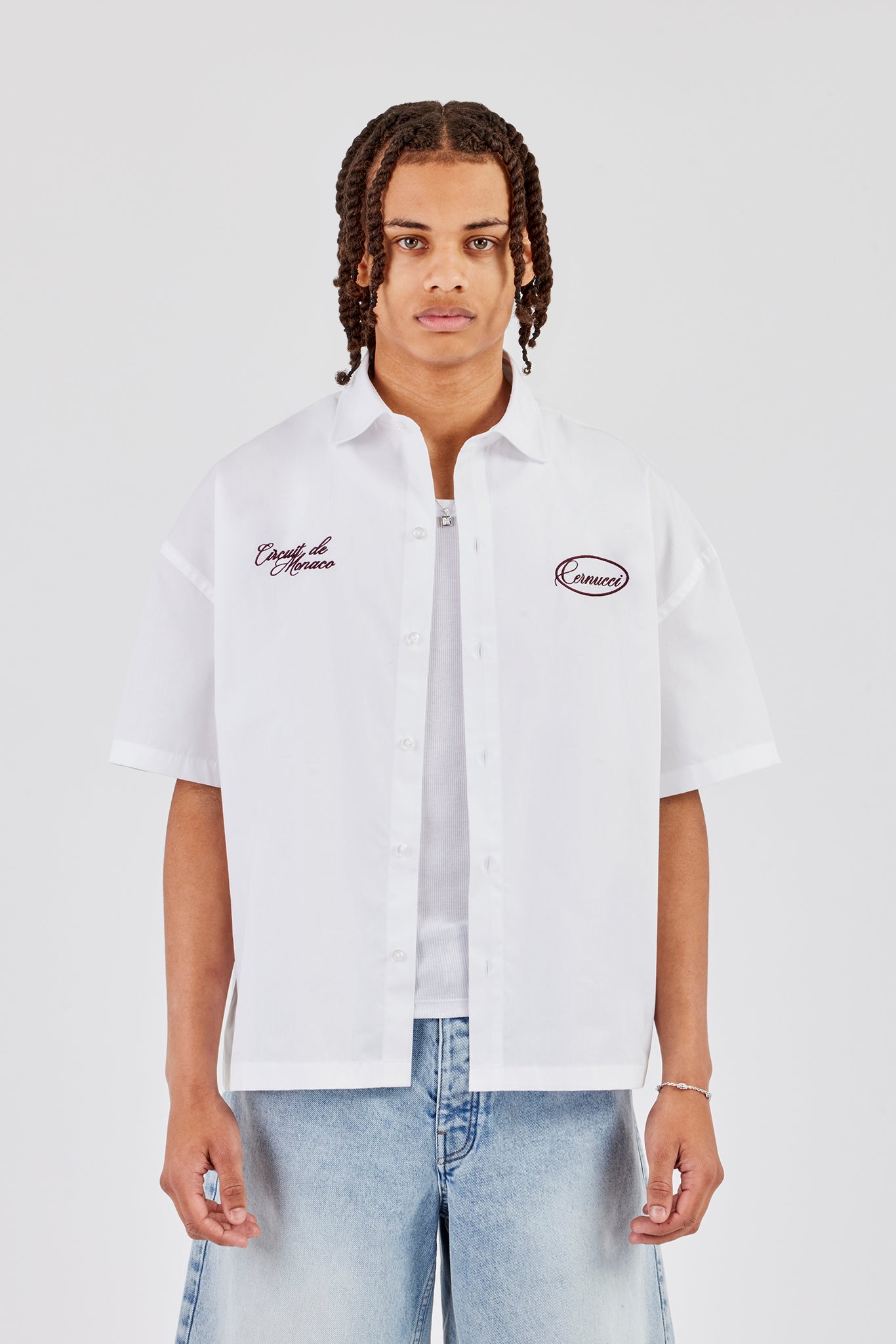 Monte Carlo Embroidered Shirt - White