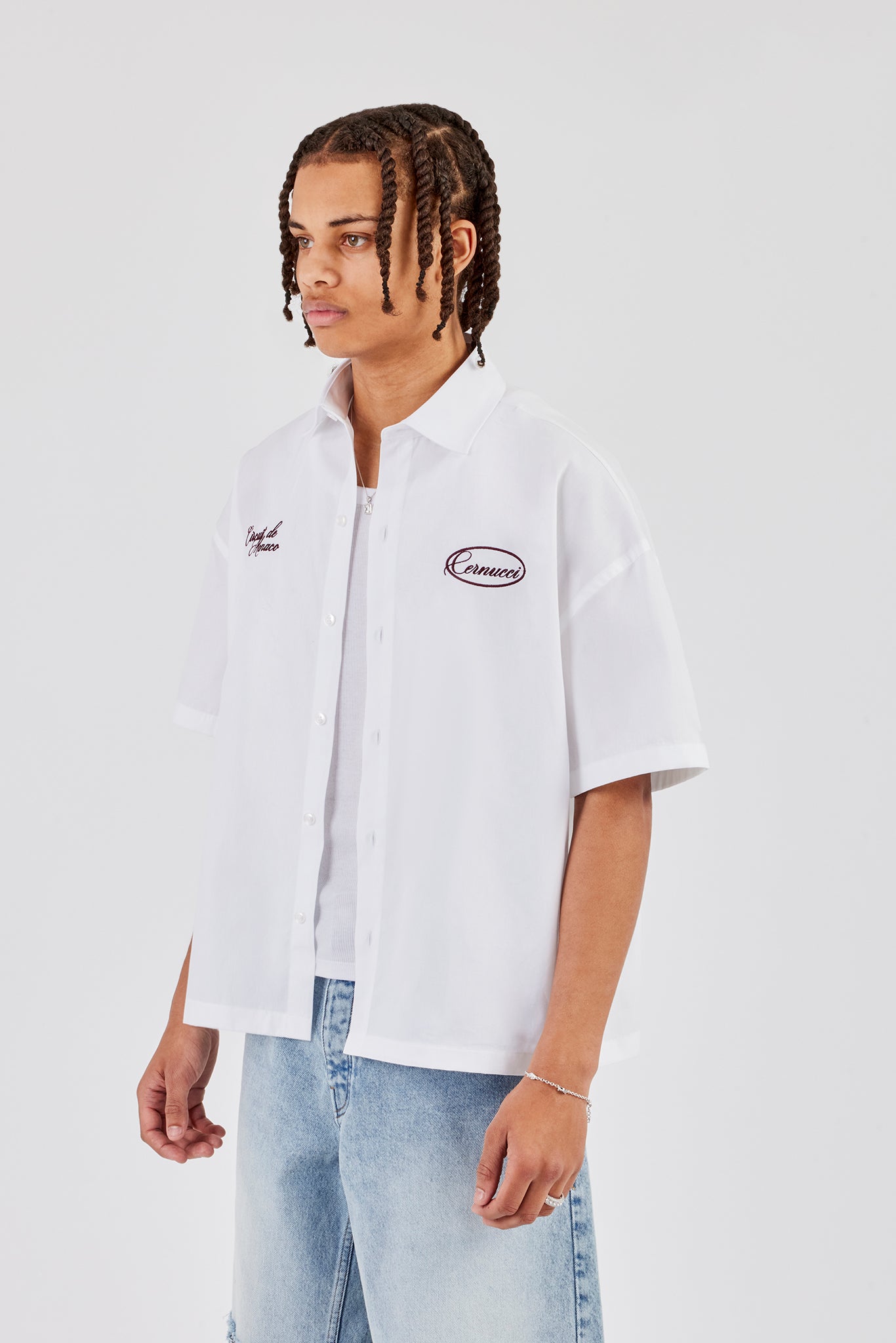 Monte Carlo Embroidered Shirt - White