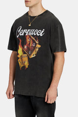 Fire Dice Graphic T-Shirt - Black