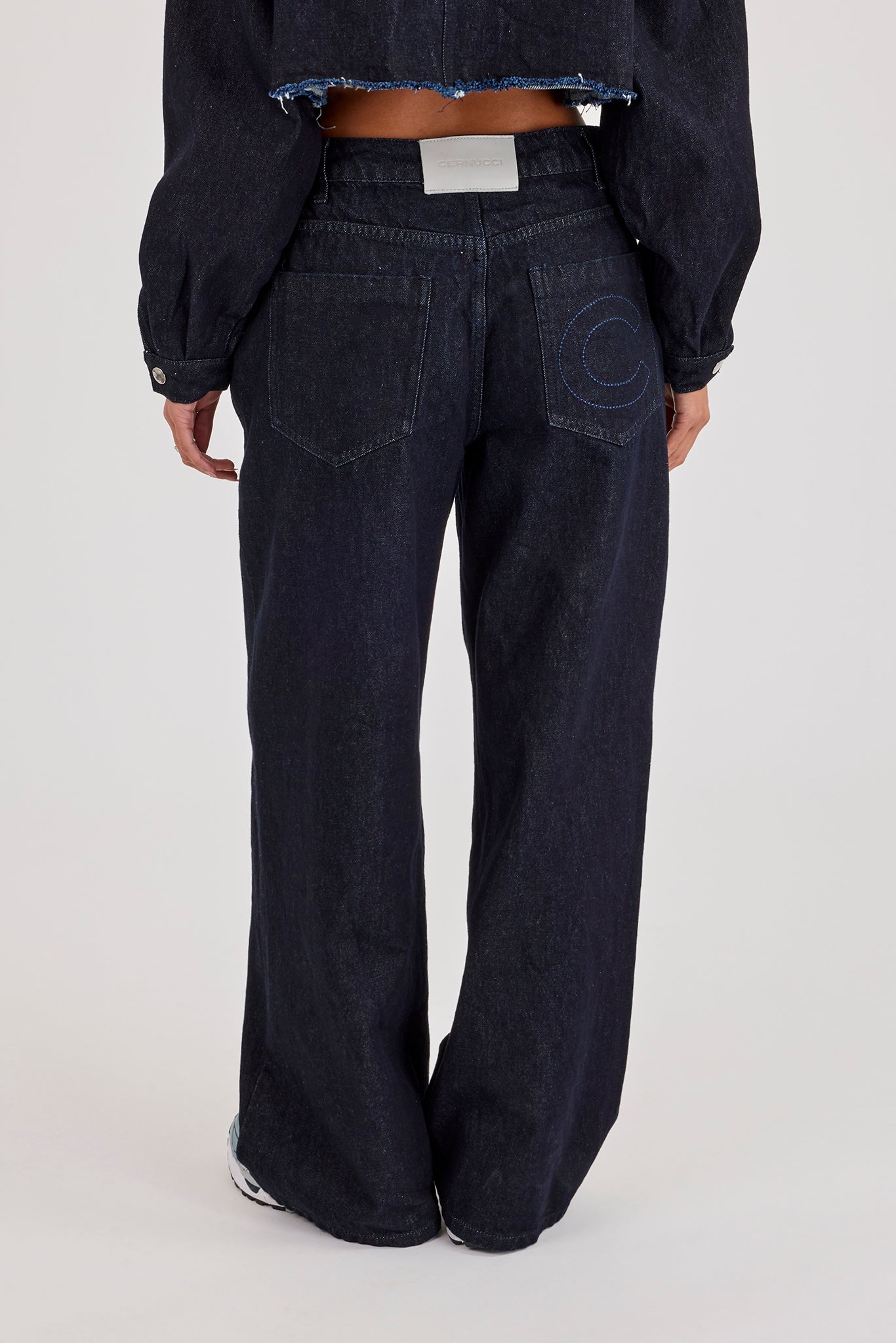 Womens Low Rise Baggy Jean - Indigo