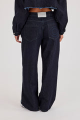 Womens Low Rise Baggy Jean - Indigo