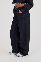 Womens Low Rise Baggy Jean - Indigo