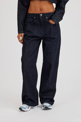 Womens Low Rise Baggy Jean - Indigo