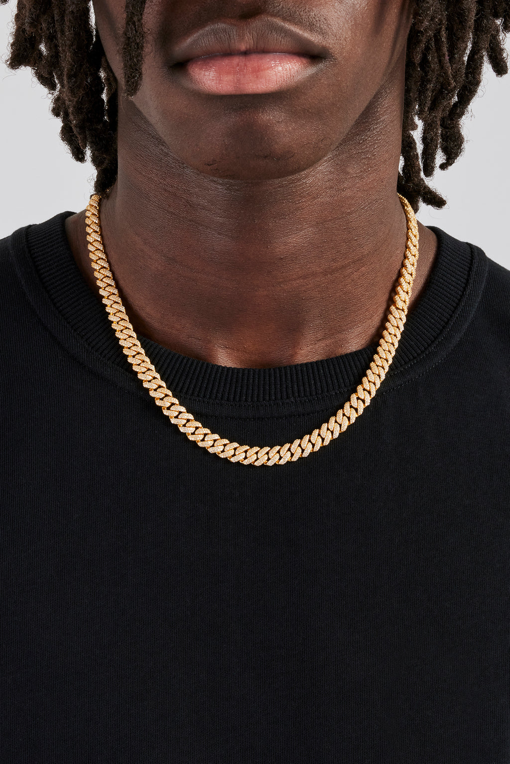 8mm Moissanite Vermeil Cuban Chain | Mens Chains | Shop Cuban Chains at ...