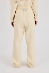 Strukturierter Strick-Jogger - Creme
