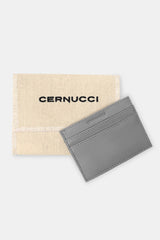 Cernucci Leather Card Holder - Grey