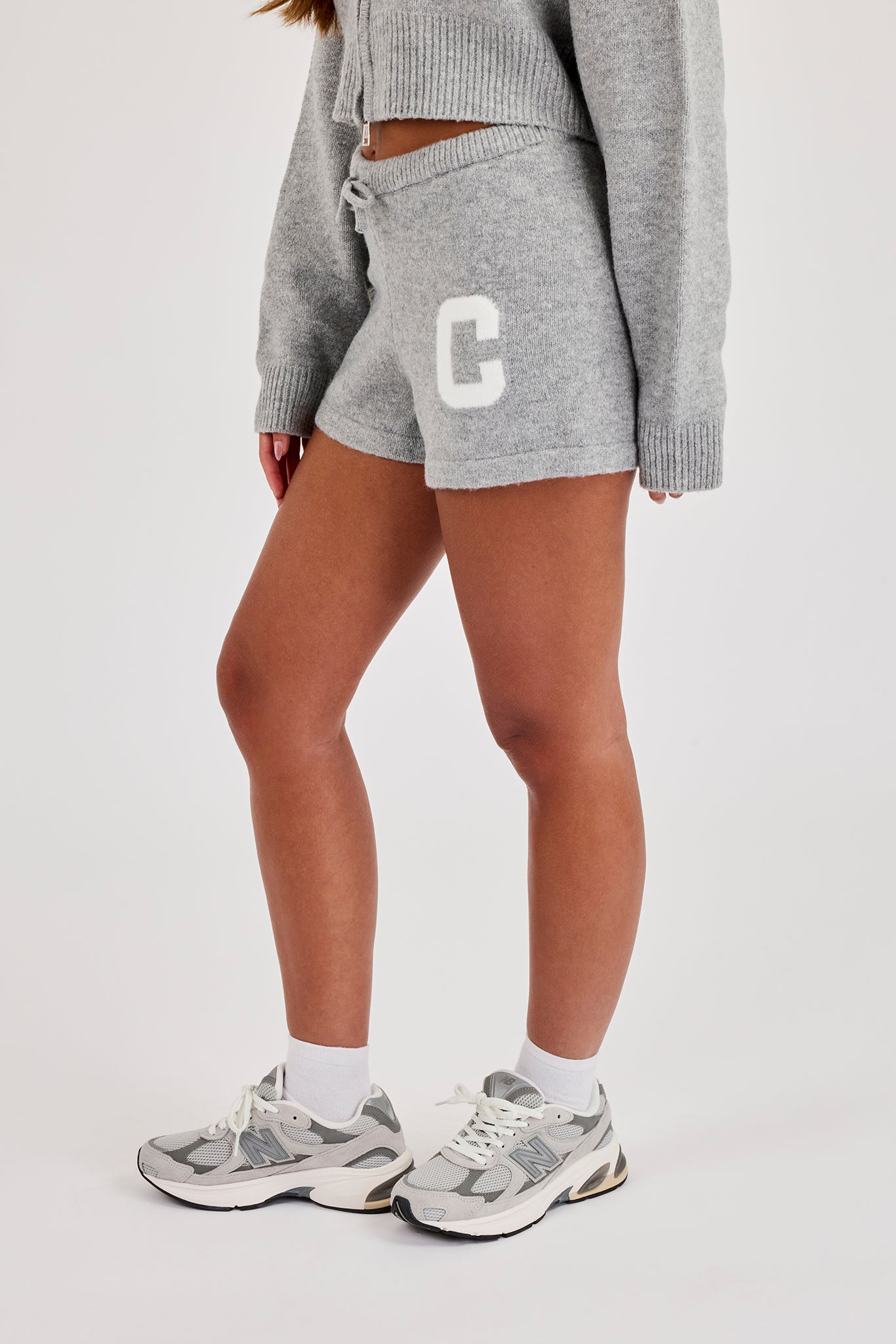 Strickshorts C - Grau