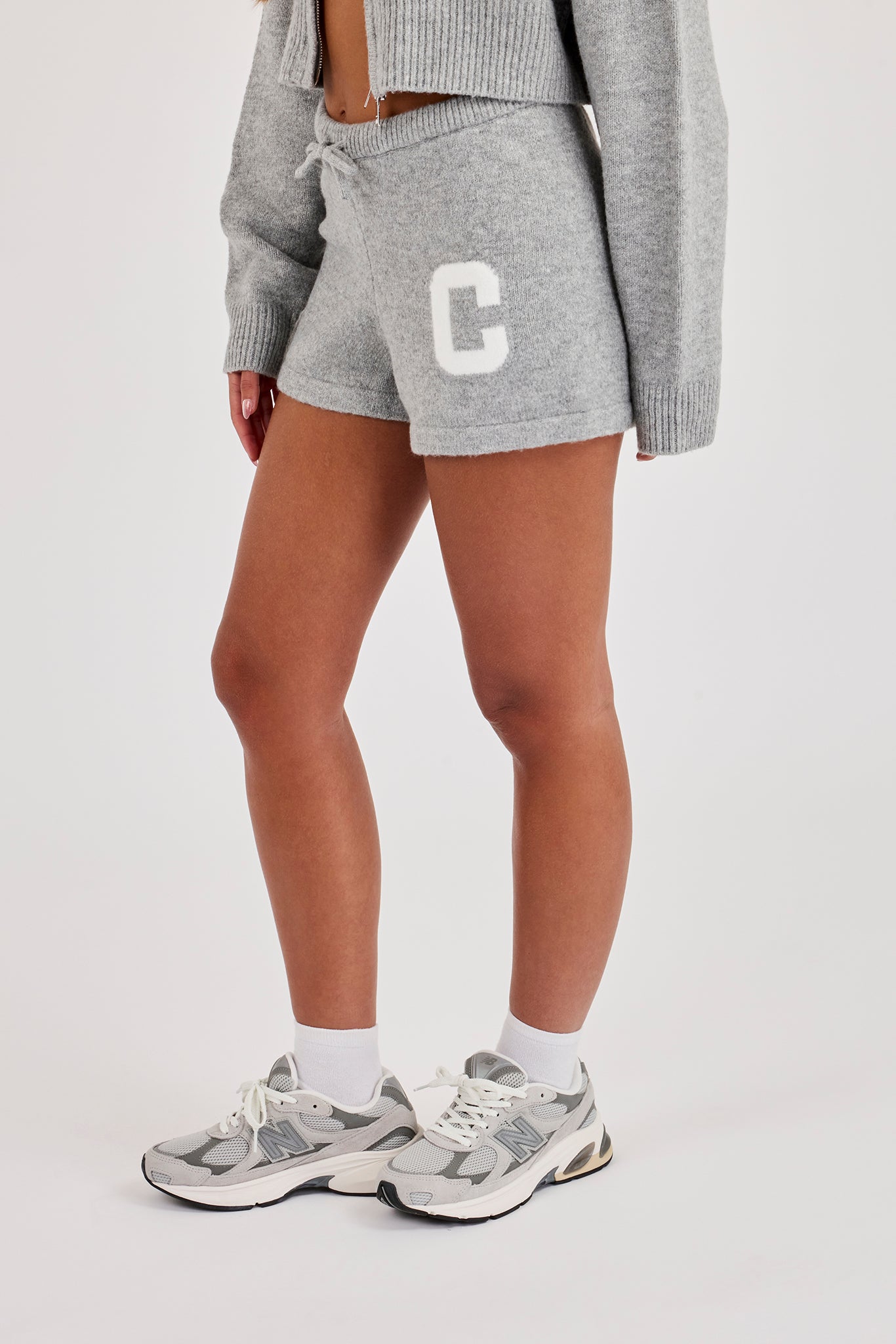 Knitted C Short - Grey