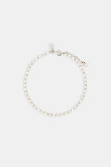 Süßwasserperlen- und Perlenarmband – 3 mm