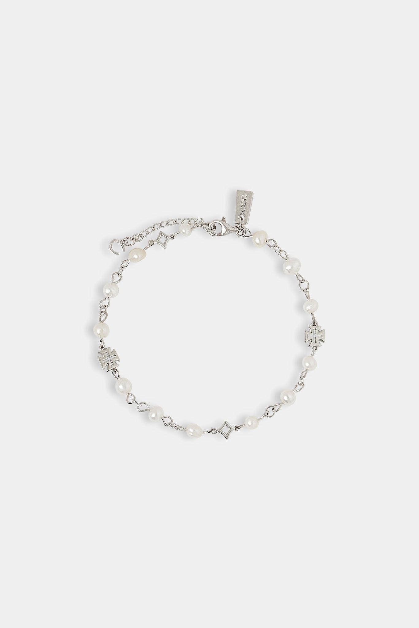 Freshwater Pearl Motif Outline Bracelet - 4mm