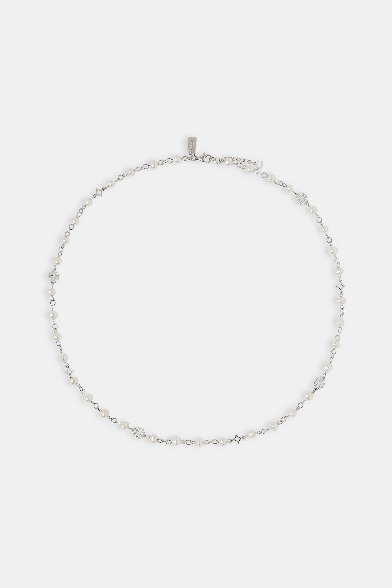 Freshwater Pearl Motif Outline Necklace - 4mm