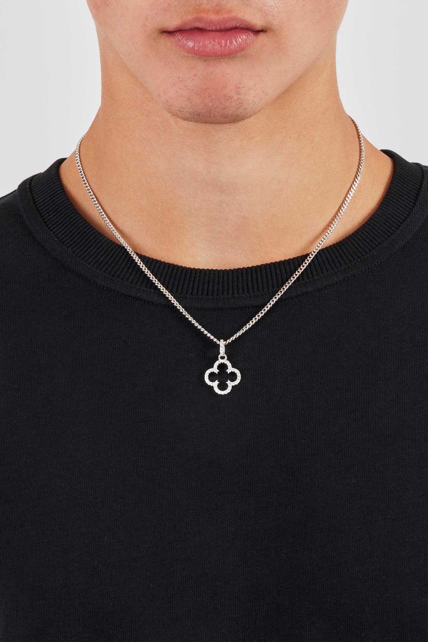 Iced Motif Outline Pendant