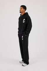 Mens C Knitted Zip Through Hoodie & Jogger - Black
