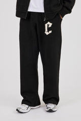 Mens C Knitted Jogger - Black
