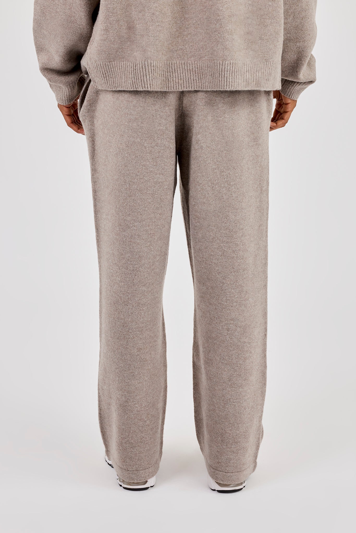 Mens C Knitted Jogger - Stone