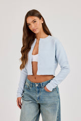 Lightweight Knitted Cardigan - Baby Blue
