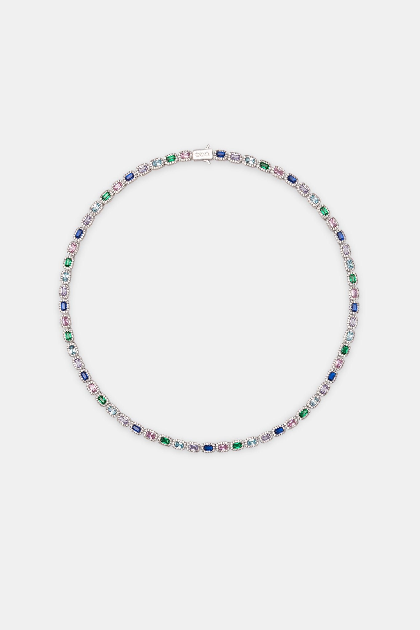 Mehrfarbige Iced Bezel Kette – 6 mm