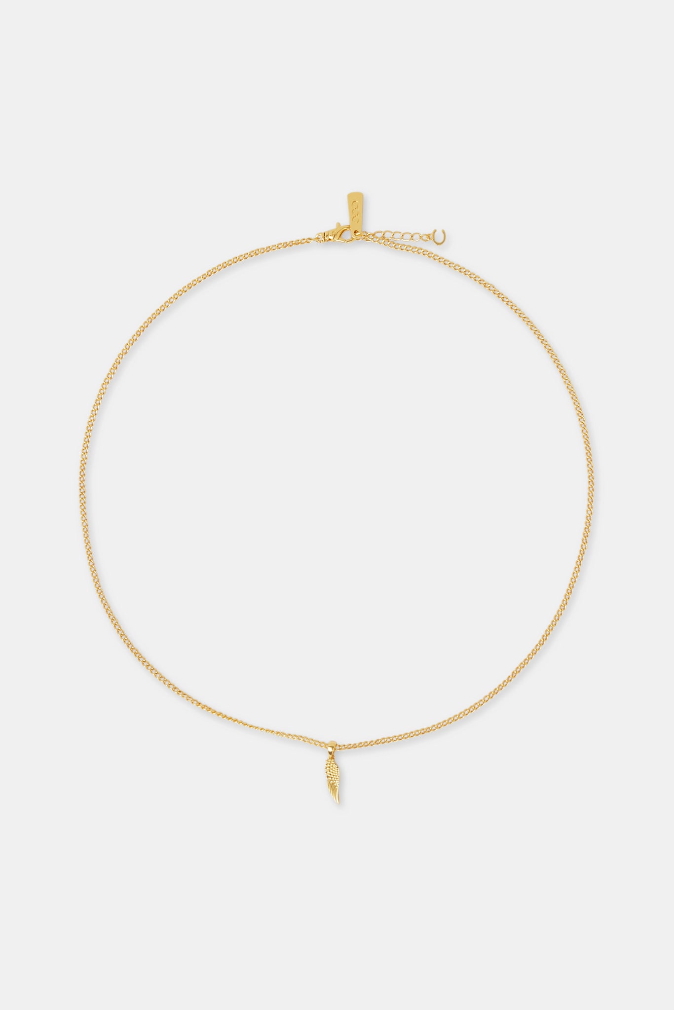 15 mm Mikro-Engelsflügel-Halskette – Gold