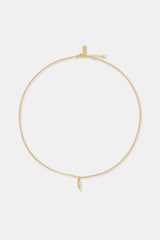 15 mm Mikro-Engelsflügel-Halskette – Gold