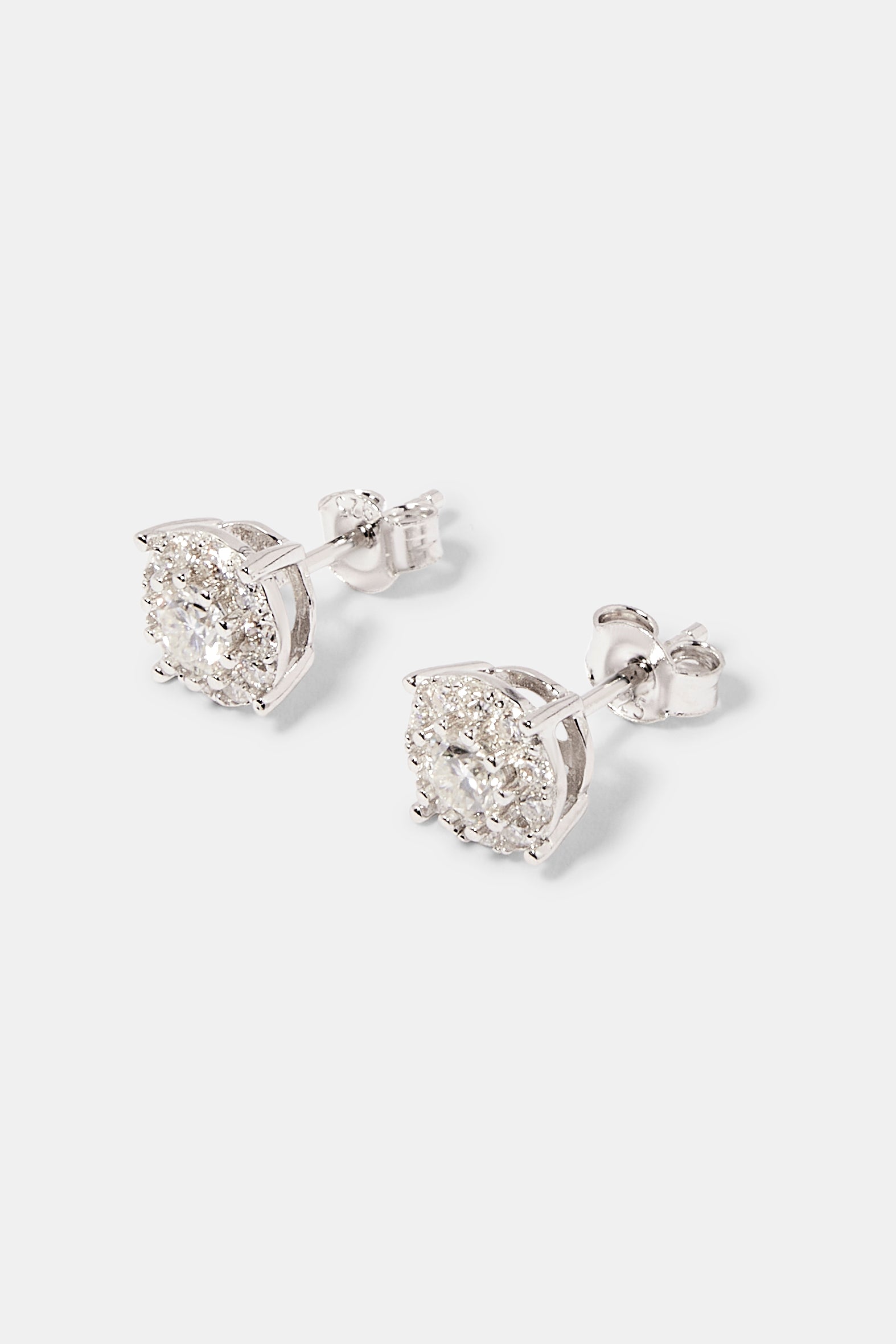 Moissanite Cluster Stud Earrings - 5.5mm