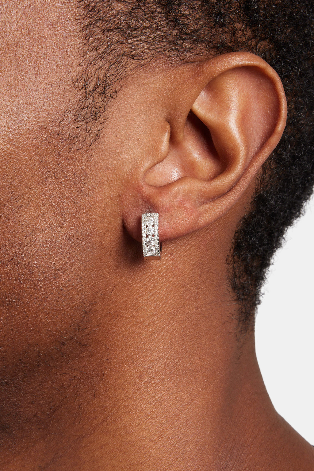 Moissanite 925 Sterling Silver Huggie Earrings