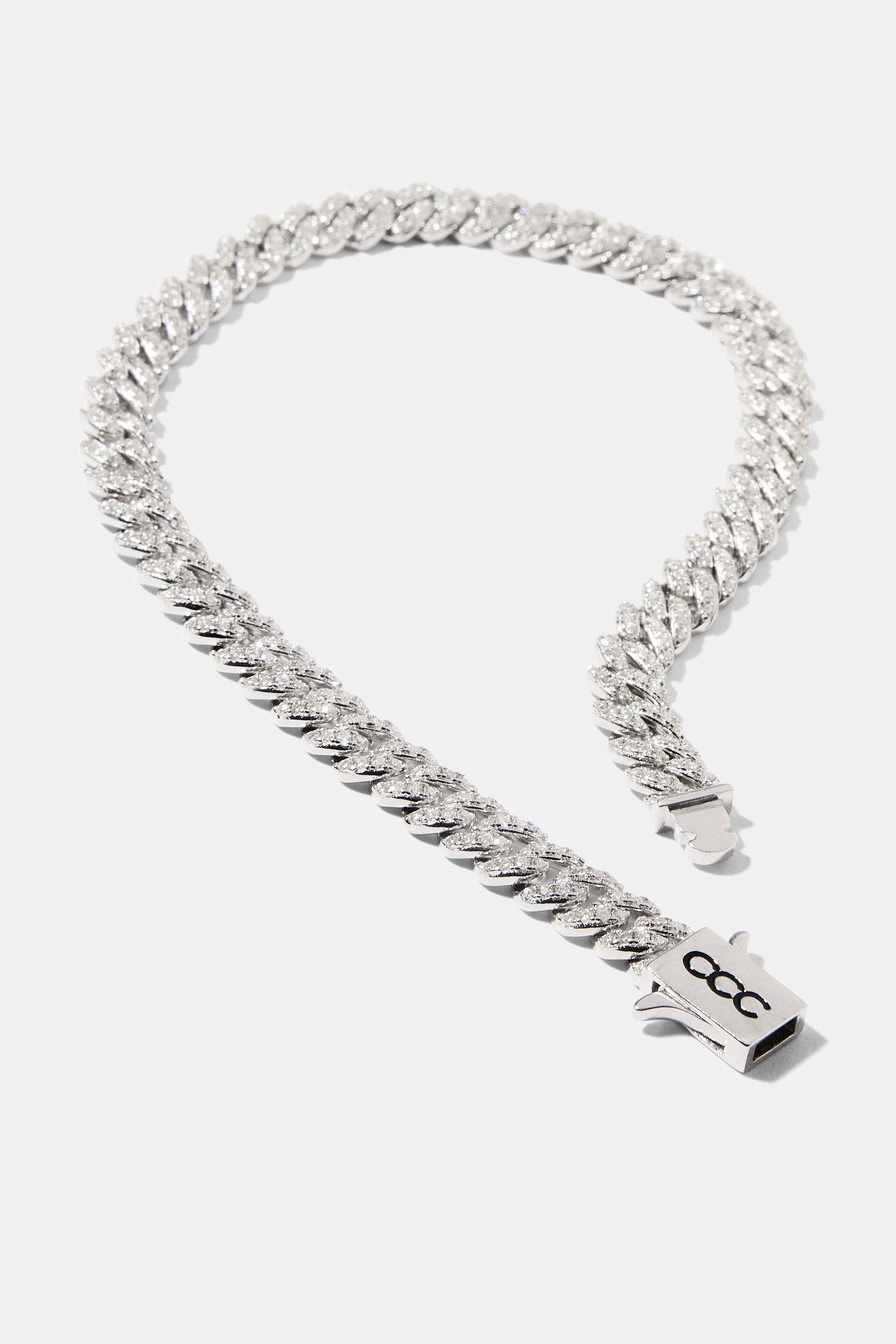 8 mm Moissanit-Kuba-Armband