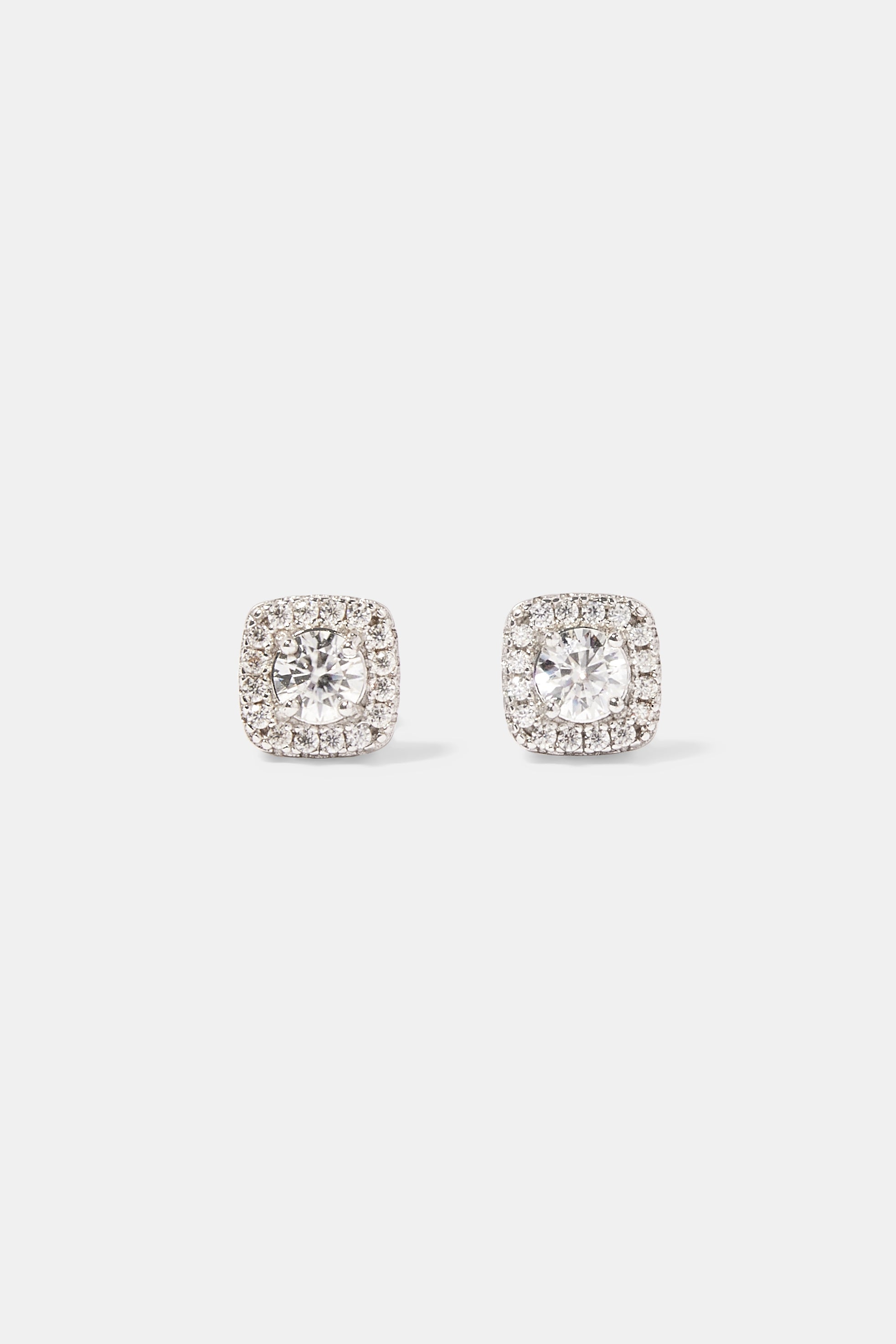 Moissanite 7mm Cluster Stud Earrings