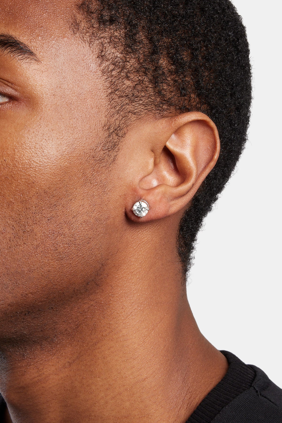 Moissanite Stud Earrings 8mm Mens Earrings Shop Stud