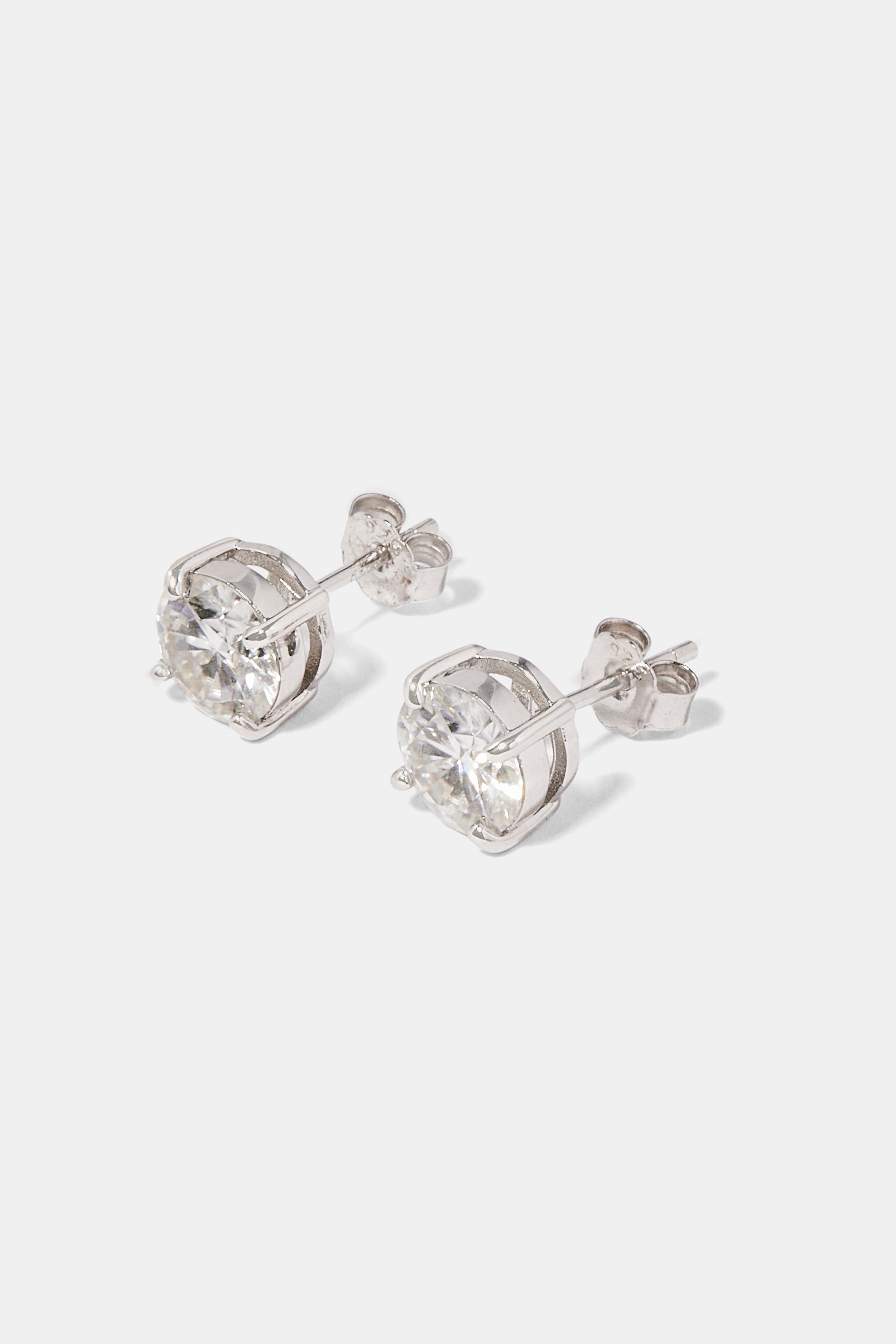 Moissanite Stud Earrings - 8mm