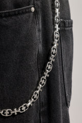 Polished Multi Cross Polished Jean Chain - 10mm - White