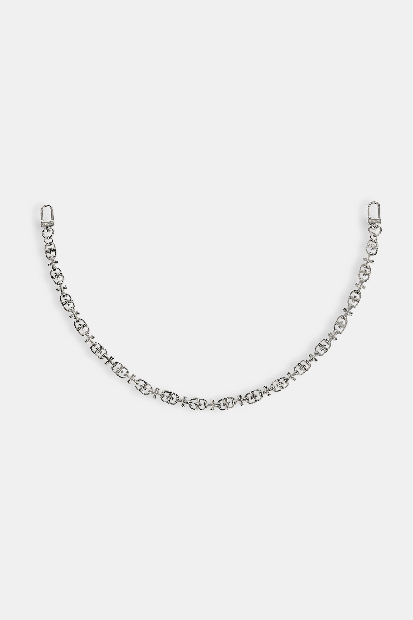 Polished Multi Cross Polished Jean Chain - 10mm - White