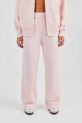 Wide Leg Knitted Jogger - Pink