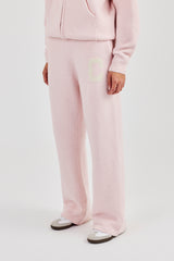 Wide Leg Knitted Jogger - Pink