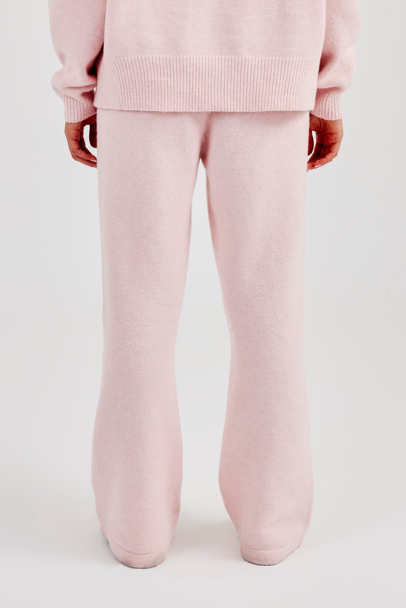 Wide Leg Knitted Jogger - Pink
