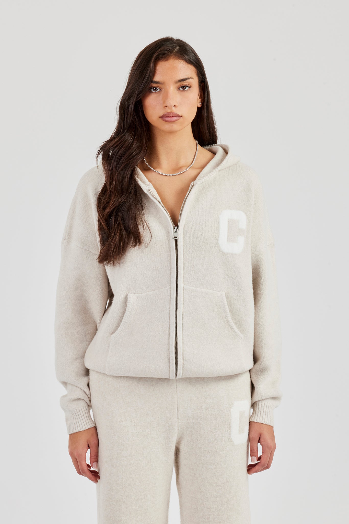 Hooded Zip Through Knitted Jumper | Womens Knitwear | Shop