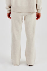 Wide Leg Knitted Jogger - Oatmeal