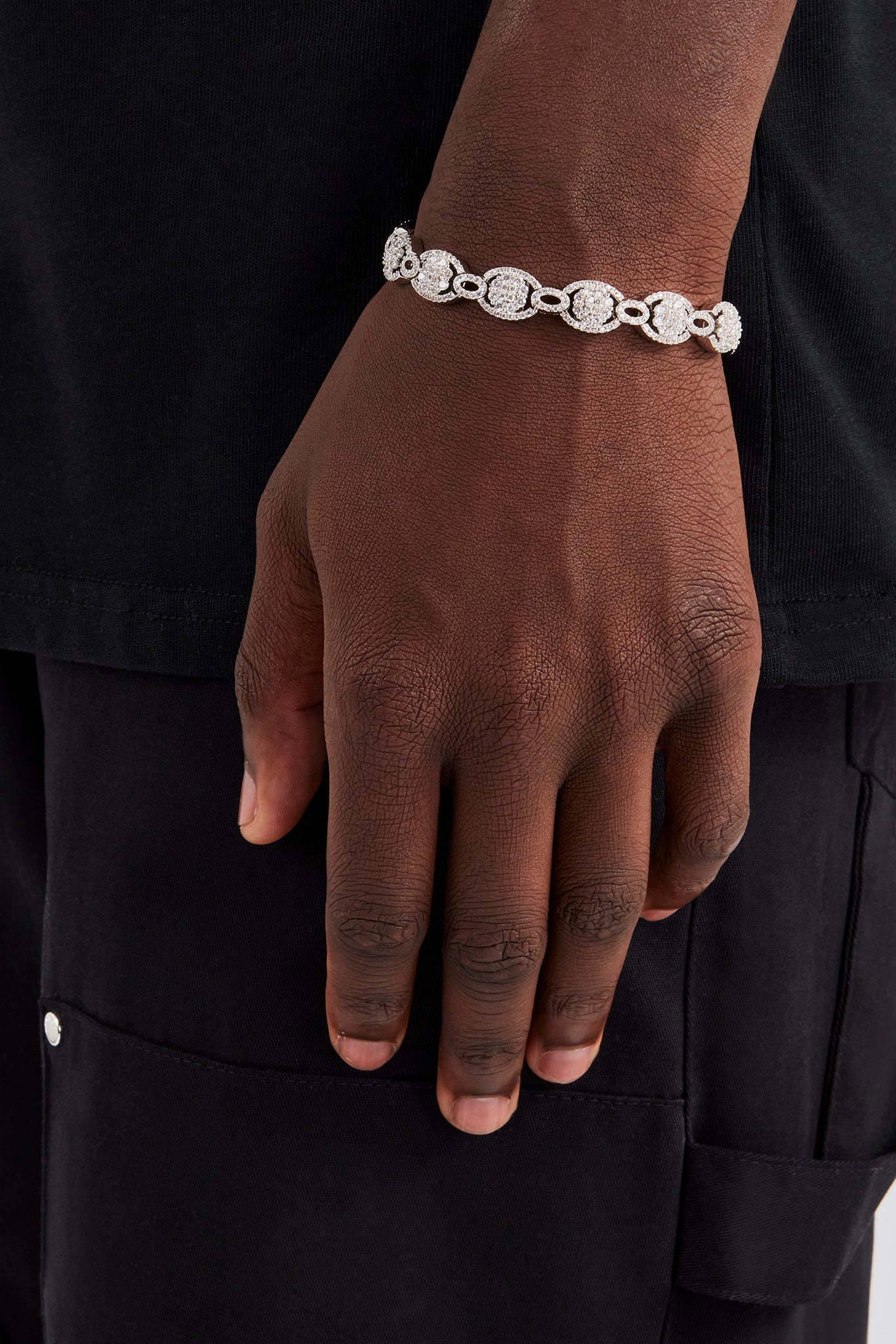 Rundes Cluster-Gliederarmband – 10 mm