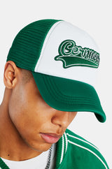 Logo Embroidered Trucker Hat - Green
