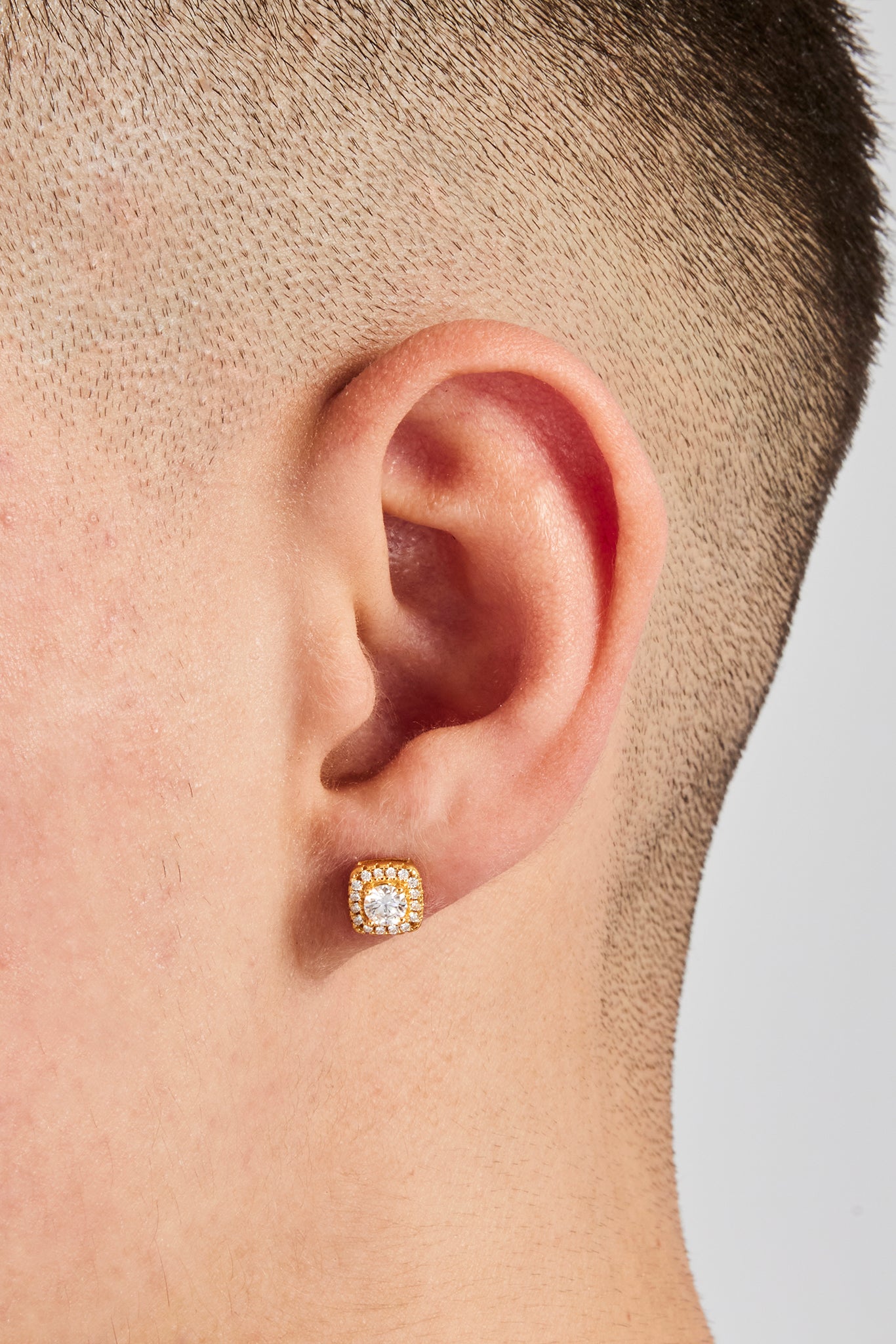 Moissanit-Vermeil-Cluster-Ohrstecker – 7 mm