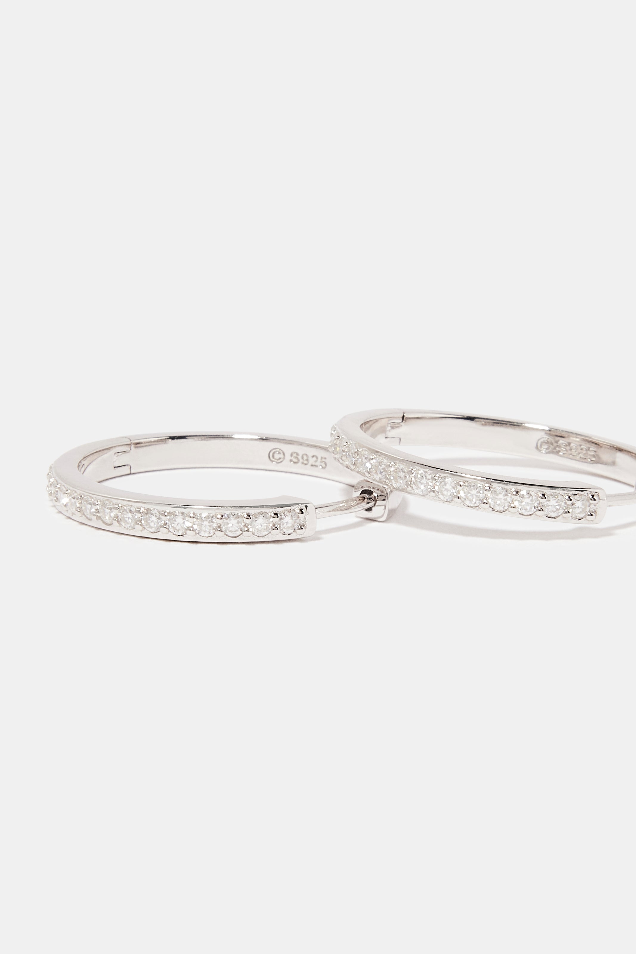 Women's Moissanite Hoop Earrings - 25mm